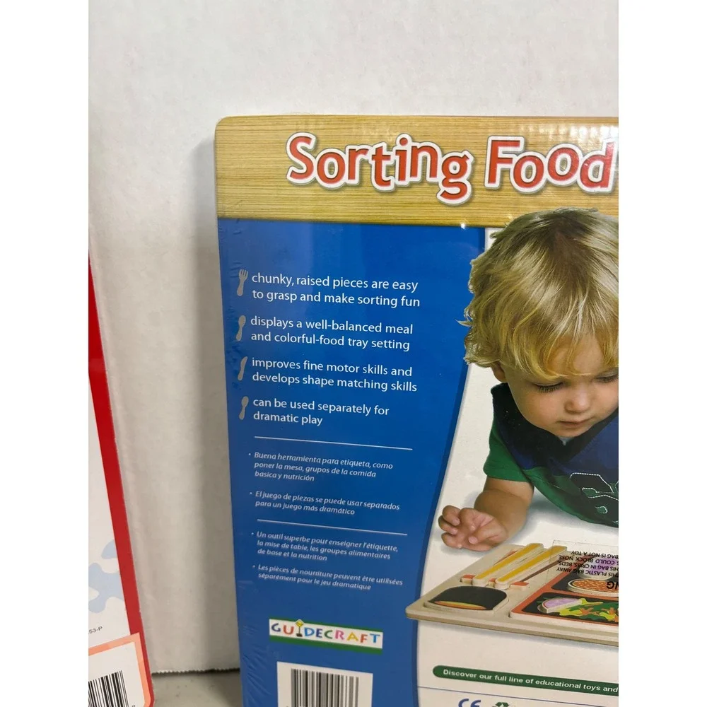 Guidecraft Japanese Food Tray & Learning Journey Lift & Learn‎ Dinos Puzzles New